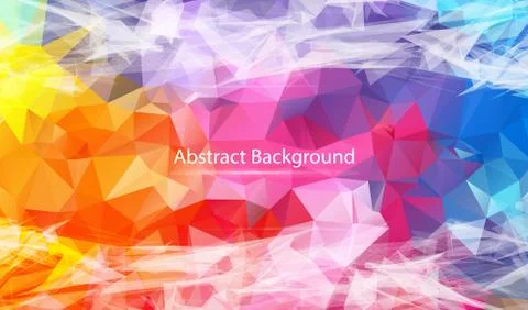Abstract Colorful polygonal surface background. Low poly mesh design with con Stock Illustration