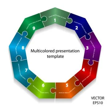 Abstract colorful presentation template. Stock Illustration