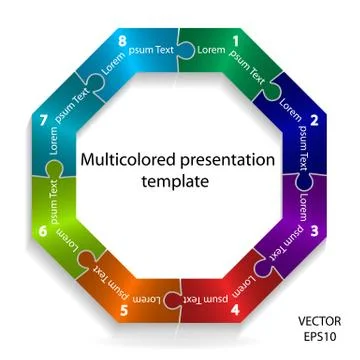 Abstract colorful presentation template. Stock-Illustration