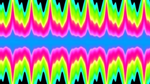 Abstract colorful psychedelic retro wave pattern animation background Stock Footage 339333170