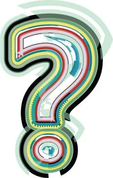 Abstract colorful question mark Stock Illustration