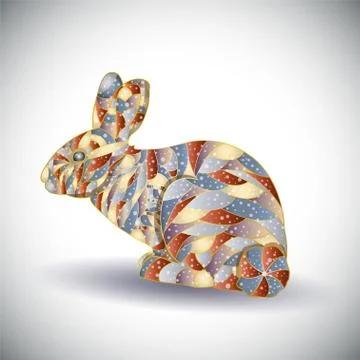 Abstract colorful rabbit. Stock Illustration