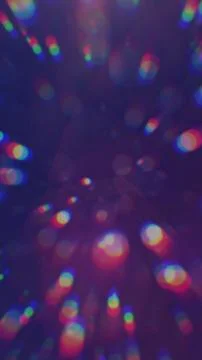Abstract colorful rainbow light burst with glowing bokeh reflections, symboli Stock Illustration