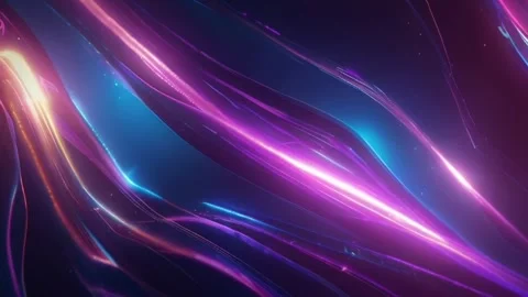 Abstract colorful rays background with glowing lights and motion blur Stock Footage 274900827