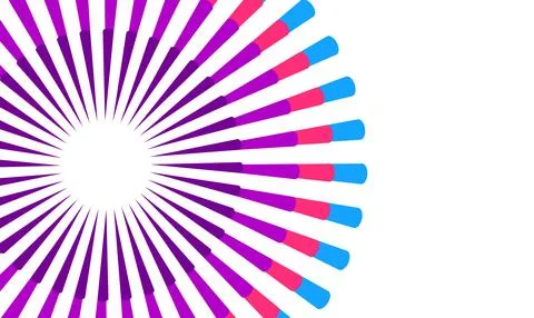 Abstract colorful rays on a white background. Vector illustration for your .. Illustrazione stock