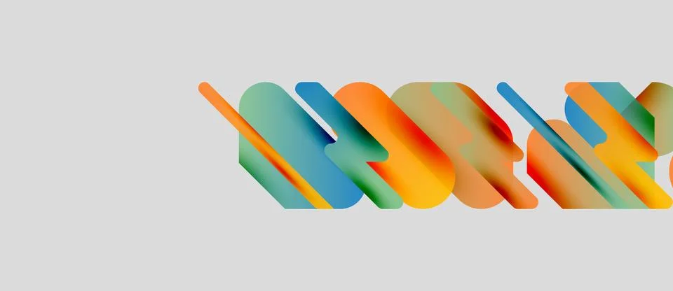 Abstract colorful rectangles overlap, creating dynamic visual effect. Light 스톡 일러스트
