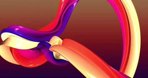 Abstract colorful, red neon, gradient background with dynamic colorful 3d lines Stock Footage 167614507