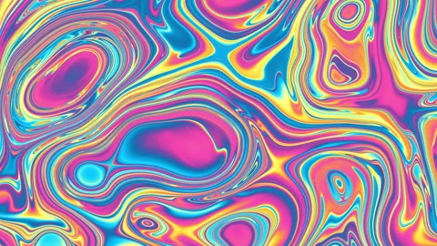 Abstract colorful retro colors loop background with a seamless psychedelic wave Stock Footage 337167462