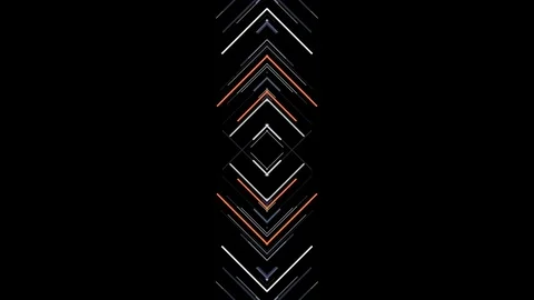 Abstract colorful rhombus frames moving on black background, seamless loop Stock Footage 124584096