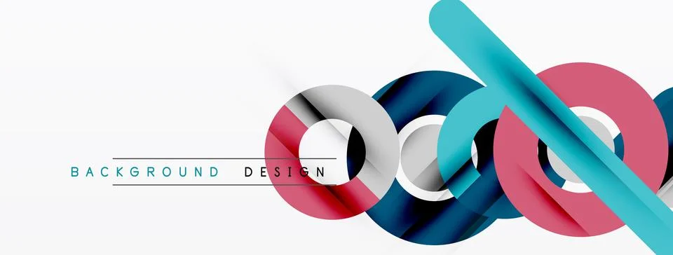 Abstract colorful ribbons create dynamic background. Modern design elements Stock Illustration