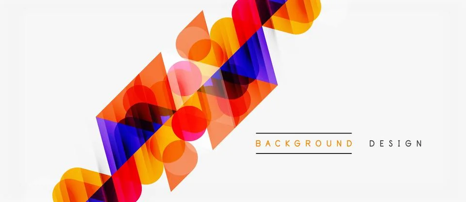 Abstract colorful ribbons create dynamic composition. Modern design elements Stock Illustration