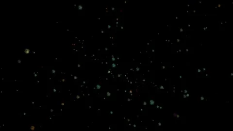 Abstract Colorful Rock Fragments Exploding Against Green Background Stock Footage 305972366