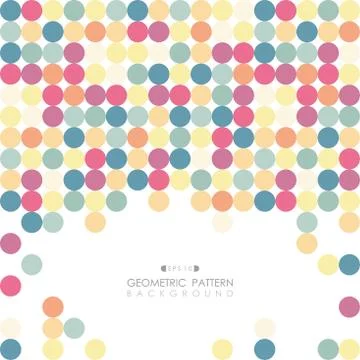 Abstract colorful round cube pattern background. Illustrazione stock