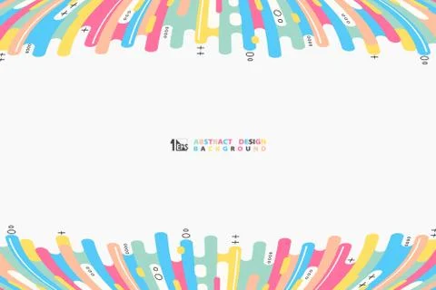 Abstract colorful round line pattern design center cover background on Stock-Illustration