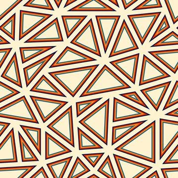 Abstract colorful seamless geometric pattern. Stylish creative triangles mosaic Illustrazione stock