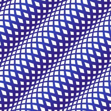Abstract colorful seamless pattern crossed vawes Stock Illustration