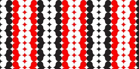 Abstract colorful seamless pattern with red and black hearts for textile, creati Stock Illustration