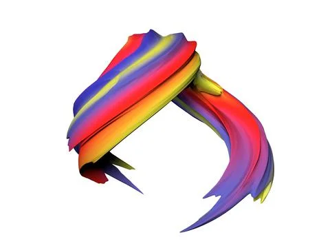 Abstract colorful shape 3d render design paint element Illustrazione stock