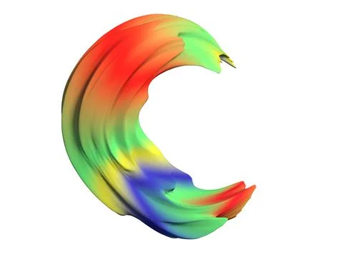 Abstract colorful shape 3d render design paint element Illustrazione stock