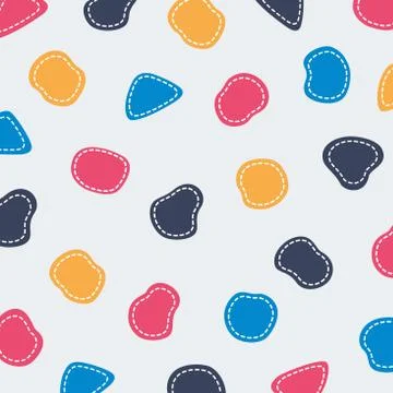 Abstract colorful shape pattern cute line background. Stock Illustration