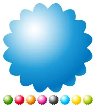 Abstract colorful shape set. 9 colors included. Illustrazione stock