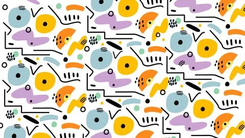 Abstract Colorful Shapes Elements Background Illustrazione stock