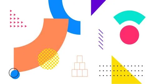 Abstract Colorful Shapes Layout Background Stock Illustration