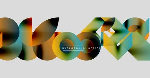 Abstract colorful shapes overlap, creating dynamic visual flow. Modern design Stockillustratie