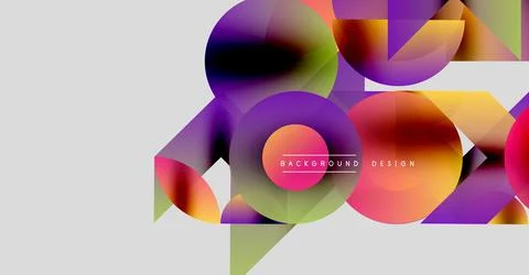 Abstract colorful shapes overlap, creating dynamic composition. Gradient hues 스톡 일러스트