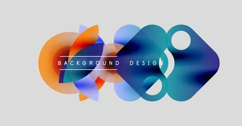 Abstract colorful shapes overlap, creating dynamic visual effect. Modern design Illustrazione stock