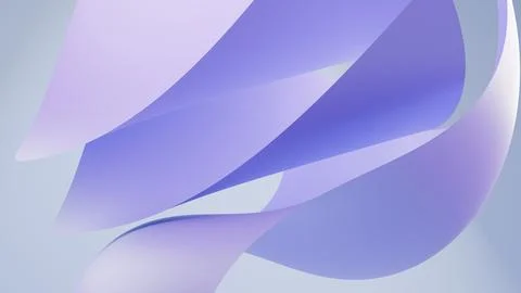 Abstract Colorful Sheet Flows – 3D Design Stock Illustration
