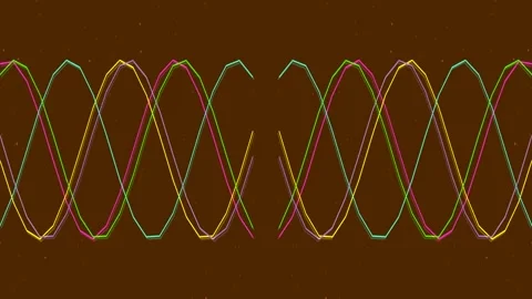 Abstract colorful sine wave pattern animation background for technology displ Stock Footage 339501053