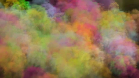 Abstract Colorful Smoke Clouds Blending in a Vibrant and Artistic Way Видео 301876375