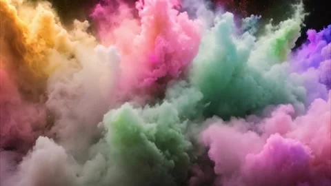 Abstract Colorful Smoke Explosion Stock Footage 284572632