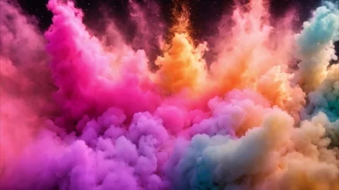 Abstract Colorful Smoke Explosion Stock Footage 284572699