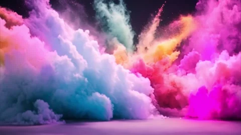 Abstract Colorful Smoke Explosion 動画素材 284572724