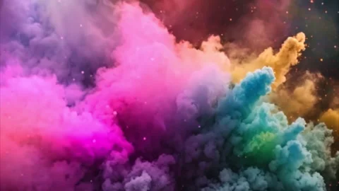 Abstract Colorful Smoke Explosion Vídeos de archivo 284572726