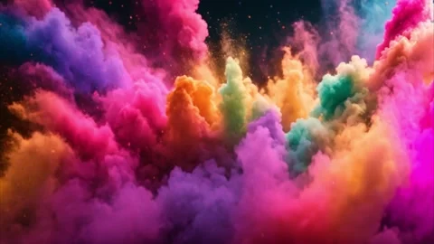Abstract Colorful Smoke Explosion Stock Footage 284572728