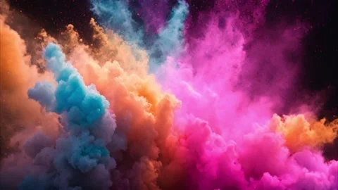 Abstract colorful smoke explosion Stock Footage 284572783