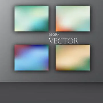 Abstract colorful smooth blurred vector backgrounds for design Stock Illustration