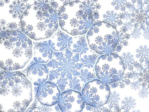 Abstract colorful snowflake background composition Stockillustratie