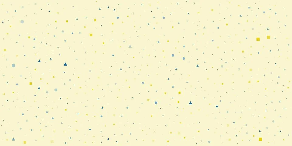 Abstract Colorful Sparsely Spotted Pattern, Squares, Spots and Triangles wi.. 스톡 일러스트