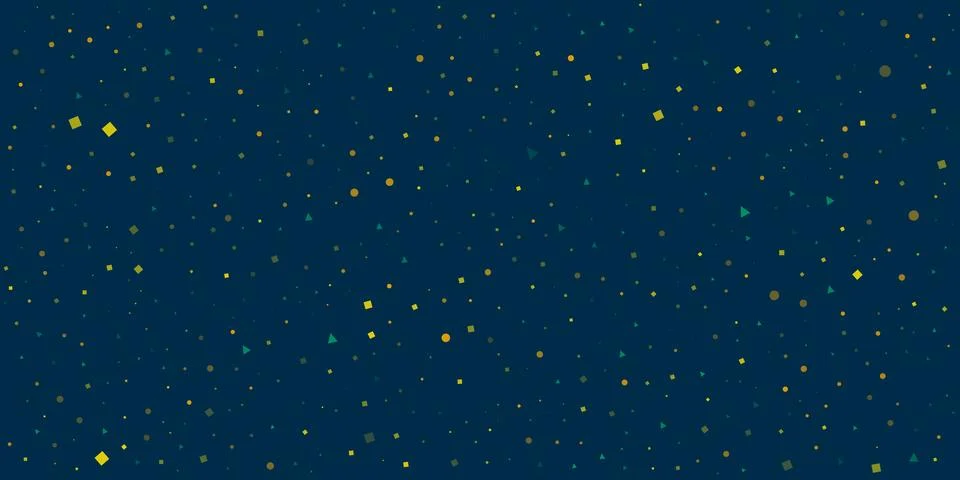 Abstract Colorful Sparsely Spotted Pattern, Squares, Spots and Triangles wi.. 스톡 일러스트