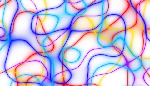 Abstract colorful spectrum thin linear abstract curved wavy wide pattern for  Stock Illustration