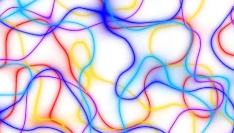 Abstract colorful spectrum thin linear abstract curved wavy wide pattern for  Illustrazione stock