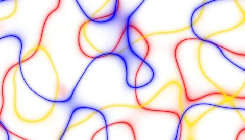 Abstract colorful spectrum thin linear abstract curved wavy wide pattern for Stock Photos
