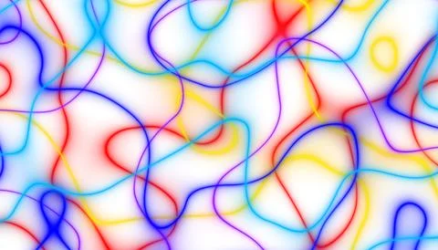 Abstract colorful spectrum thin linear abstract curved wavy wide pattern for Stock Photos