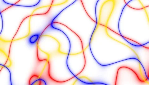 Abstract colorful spectrum thin linear abstract curved wavy wide pattern for  Stock Photos