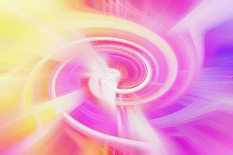 Abstract colorful spiral vortex background with vibrant pink, yellow Stock Illustration