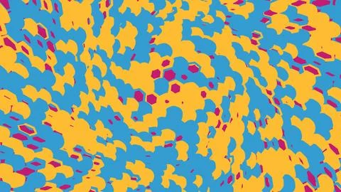 Abstract colorful splash pattern with blue yellow and pink Illustrazione stock